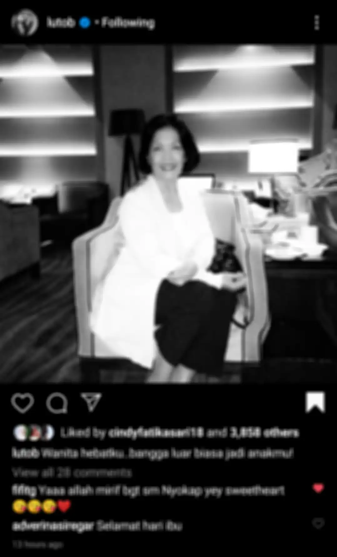 Postingan hari ibu dari Lulu Tobing