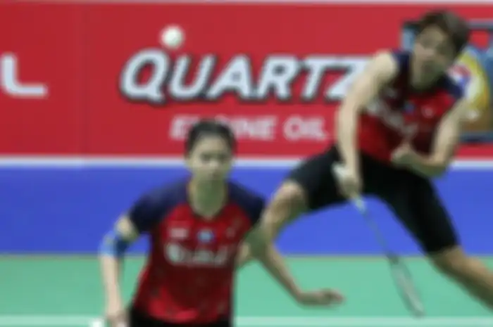 Pasangan Indonesia, Greysia Polii/Apriyani Rahayu ketika bertanding pada babak kedua Kejuaraan Dunia Bulutangkis 2019 Rabu (21/8/2019).