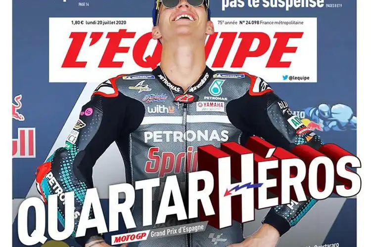 Keren, Fabio Quartararo Juara MotoGP Spanyol 2020, Dinobatkan Pahlawan
