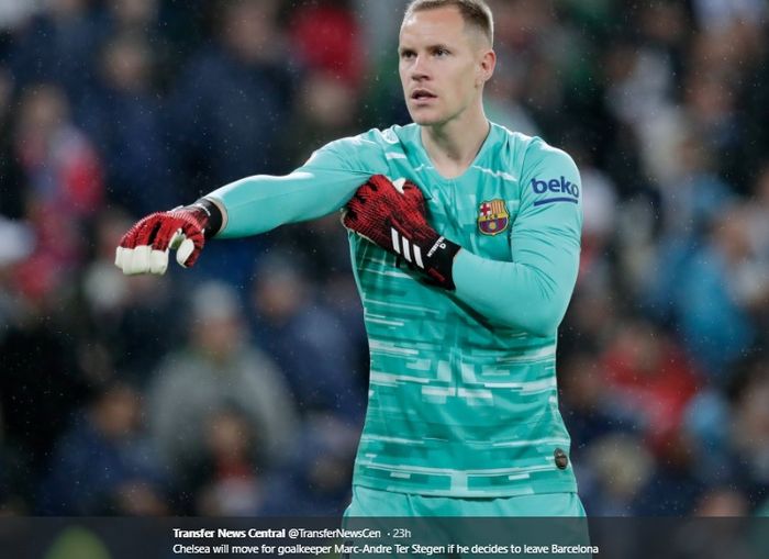 Kiper utama Barcelona, Marc-Andre ter Stegen.