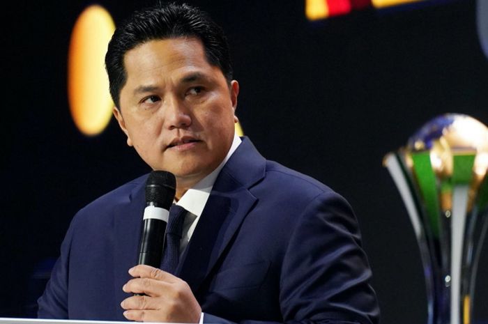 Ketua Umum PSSI, Erick Thohir yang berbicara soal Indonesia yang bertekad meningkatkan kualitas sepak bola Tanah Air di depan 211 anggota FIFA.