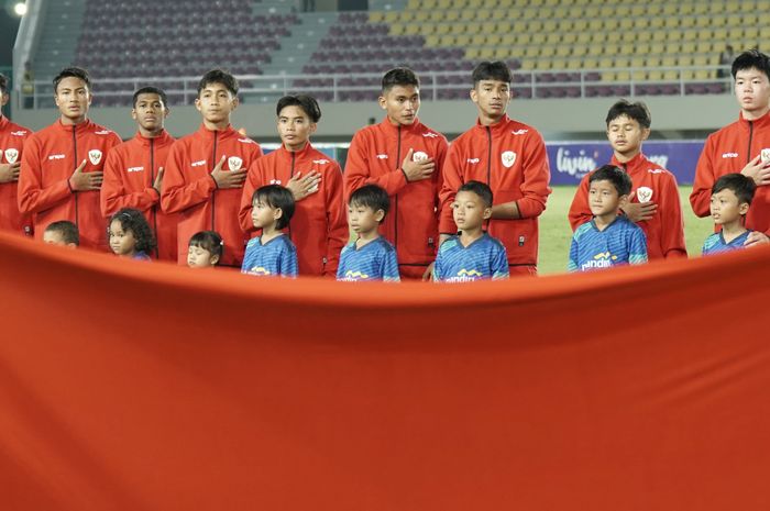 Timnas U-16 Indonesia Vs Filipina di Stadion Manahan, Solo, Senin (24/6/2024).