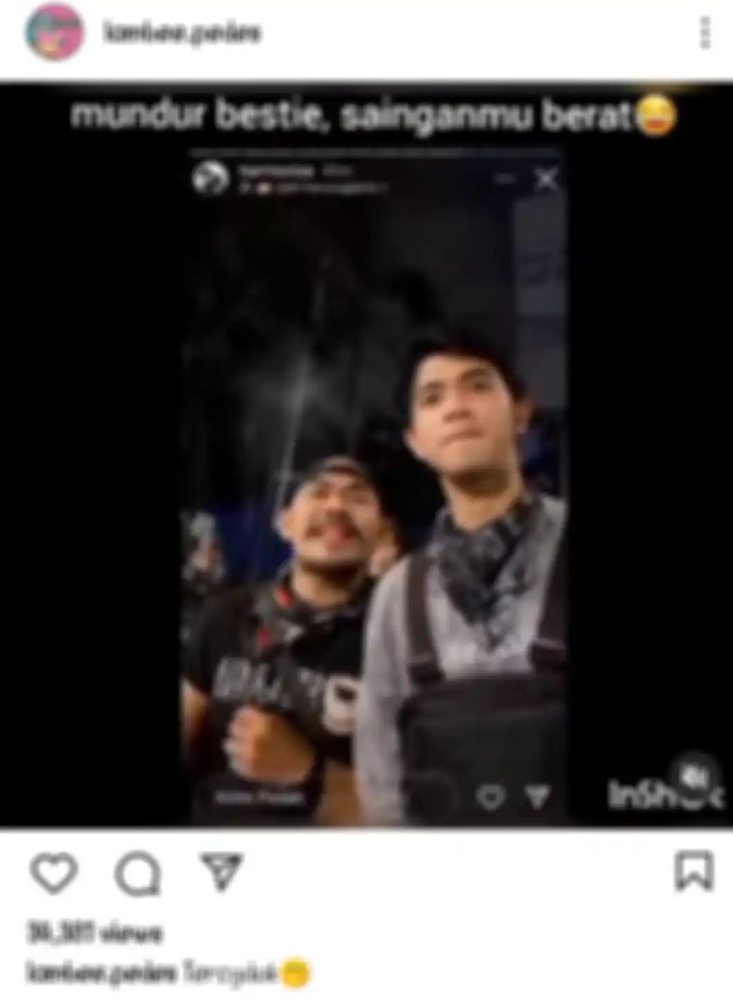 Postingan di akun gosip
