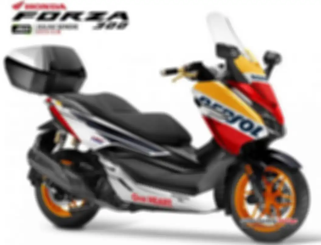 Modifikasi digital Honda Forza 300 ber-livery Repsol Honda
