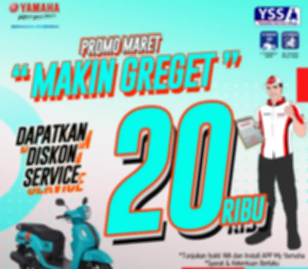Servis motor Yamaha dapat diskon menarik