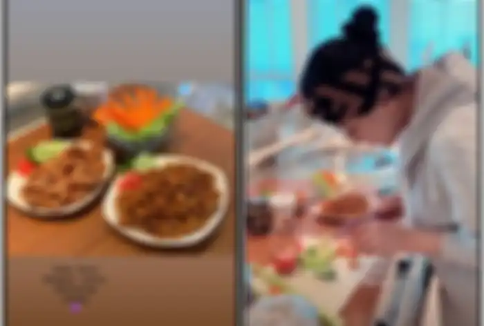 Syahrini memasak dan menyiapkan menu berbuka puasa untuk sang suami, Reino Barack. (Instagram/@princessyahrini)