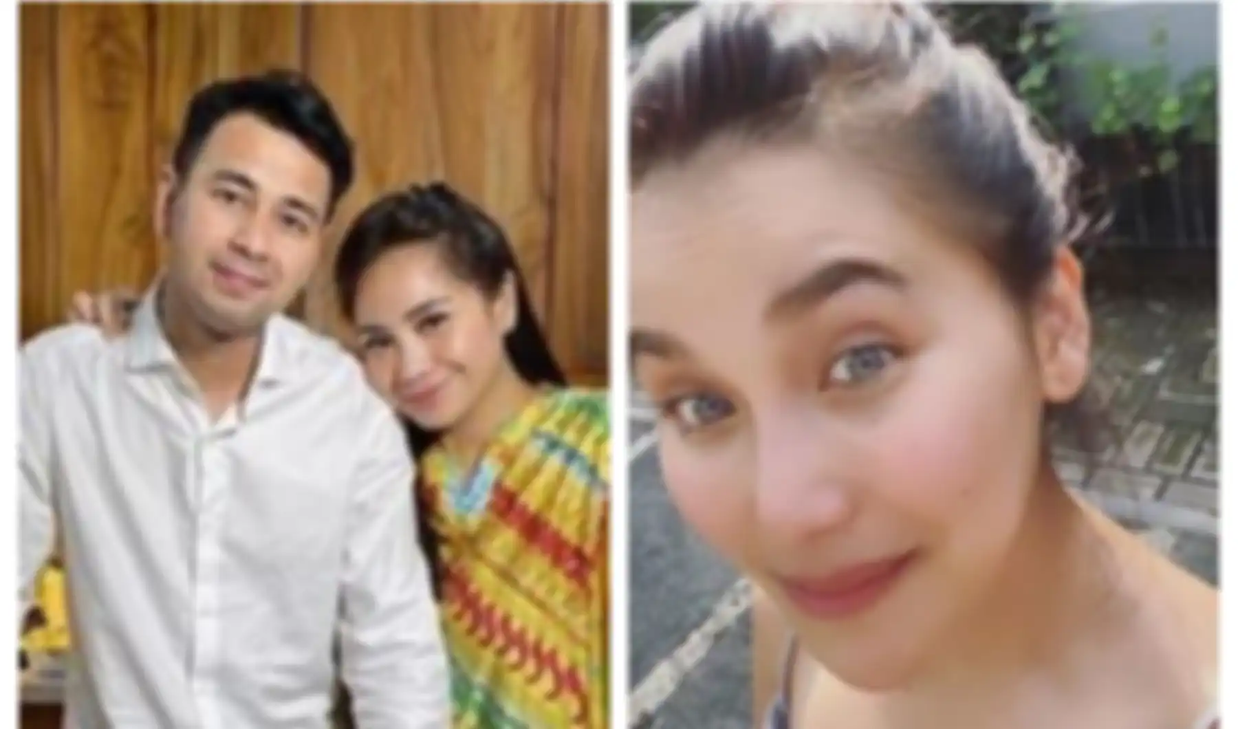 Kolase foto Raffi Ahmad, Nagita Slavina dan Ayu Ting Ting