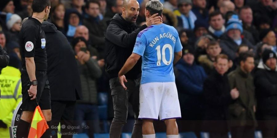 Alami Cedera, Pep Guardiola Khawatir Sergio Aguero Menepi hingga Akhir Musim