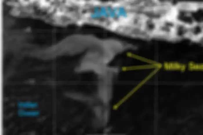 Tangkapan layar Laut Selatan Jawa yang bercahaya