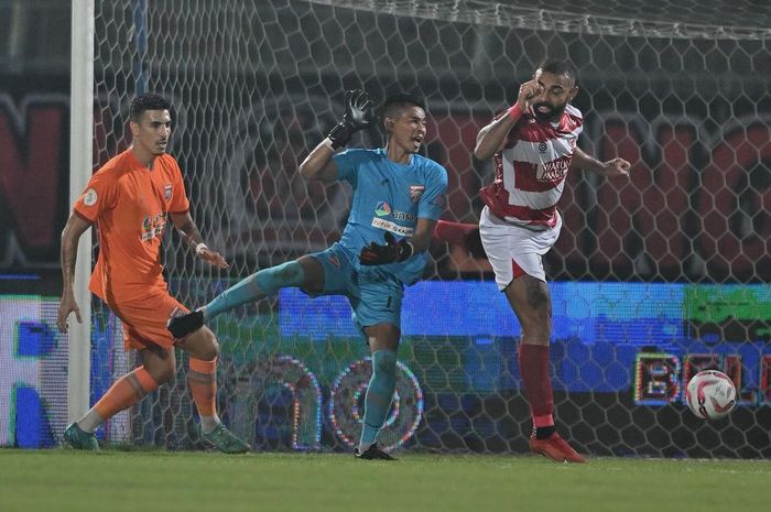 Susana pertandingan antara Madura United melawan Borneo FC, Rabu (15/5/2024).