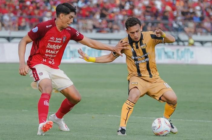 Suasana pertandingan antara Bali United melawan Dewa United pada laga pekan kelima Liga 1 2023/2024 di Stadion Kapten I Wayan Dipta, Sabtu (29/7/2023).