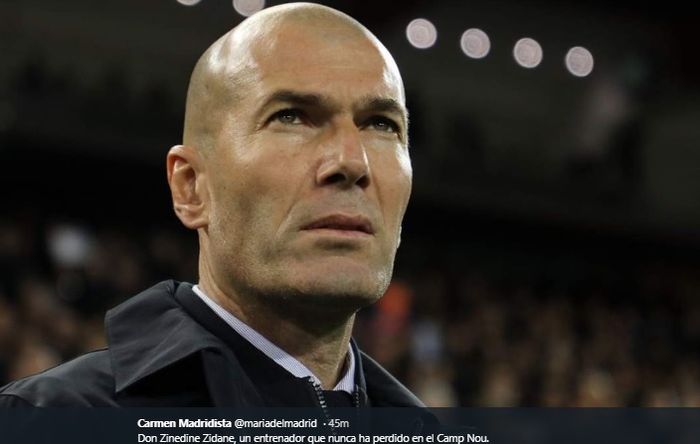 Pelatih Real Madrid, Zinedine Zidane.