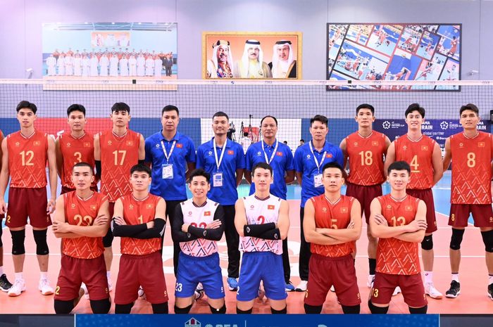 Timnas voli putra Vietnam pada AVC Nations Cup 2025 di Manama, Bahrain.