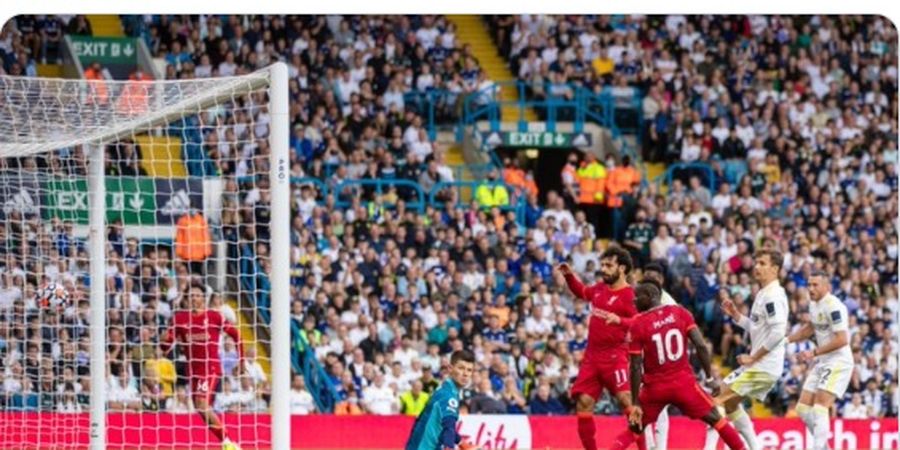 Gol Ke-100 Mo Salah di Liga Inggris Bawa Liverpool Unggul atas Leeds pada Babak Pertama