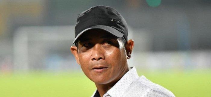 Pelatih Persik Kediri, Joko Susilo, saat tampil di Piala Gubernur Jatim 2020.