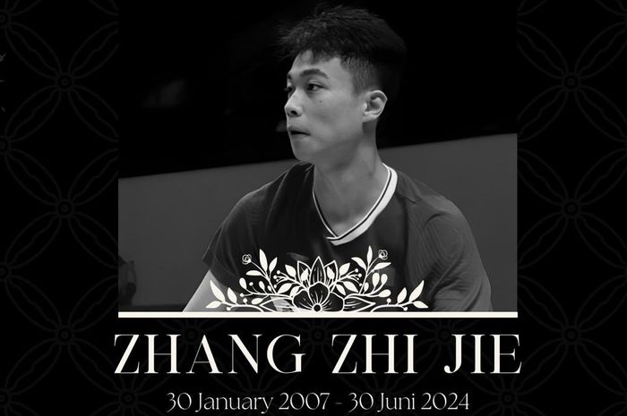 Dunia bulu tangkis berduka atas tewasnya tunggal putra China, Zhang Zhi Jie, karena henti jantung saat tampil pada babak penyisihan grup nomor beregu campuran Kejuaraan Asia Junior 2024 di Yogyakarta, 30 Juni 2024.