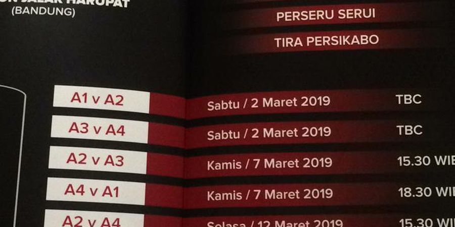 Jadwal Grup B Piala Presiden 2019 - Dua Klub dengan Nasib Berbanding Terbalik Akan Berduel