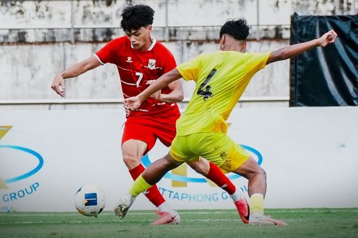 Timnas U-20 Indonesia berduel melawan Malaysia pada laga perdana Grup H Kualifikasi Piala Asia U-20 2027 di Lao National Stadium, Laos, Senin (31/8/2026) sore WIB