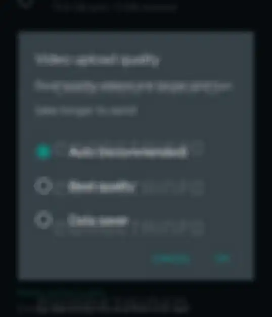 Tangkapan layar fitur baru kirim video di WhatsApp dengan memilih kualitas.