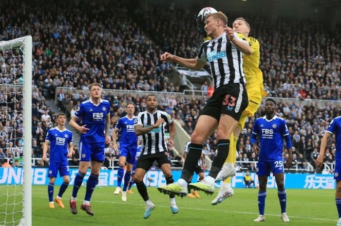 Newcastle United bermain imbang melawan Leicester CIty dalam lanjutan LIga Inggris 2022-2023.