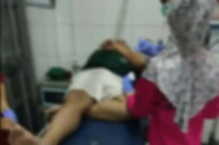 Korban begal di Kopo, Bandung Jabar mendapat perawatan di rumah sakit.