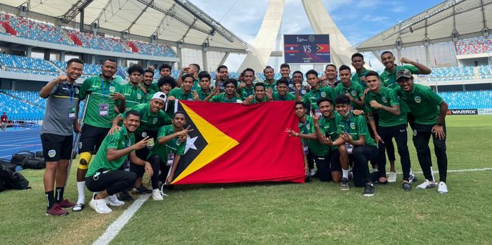 Skuad timnas U-23 Timor Leste di Piala AFF U-23 2022 di Kamboja.