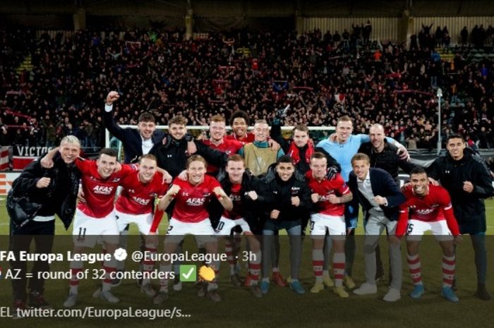 AZ Alkmaar saat menghadapi Partizan pada lajutan ase grup Liga Europa, Kamis (28/11/2019). 