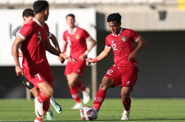 Suasana pertandingan antara timnas Indonesia vs Libya pada laga uji coba di Mardan Sports Complex, Antalya, Turki pada Jumat (5/1/2024).