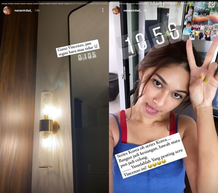 Tangkapan layar Instagram Story Nana Mirdad.