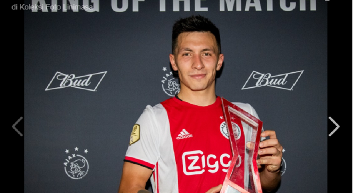 Pemain Ajax, Lisandro Martinez menjadi Man of The Match saat laga kontra FC Groningen pada pekan kedelapan Liga Belanda 2019-2020, Minggu (29/9/2019) malam WIB.