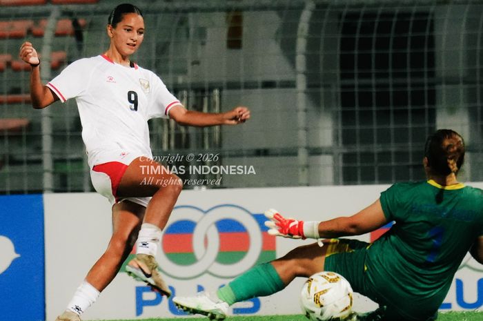 Suasana sebelum Estella Loupatty mencetak gol kedua Timnas Putri Indonesia atas Laos di AFF Women's Cup 2026 di Kuala Lumpur Football Stadium, Cheras, Malaysia, Rabu (22/7/2026)