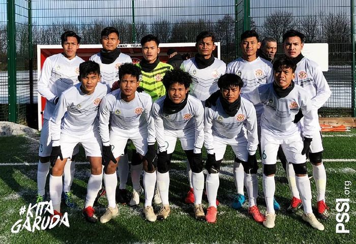 Skuat Garuda Select yang menghadapi Walsall FC di Inggris pada 24 Januari 2019.