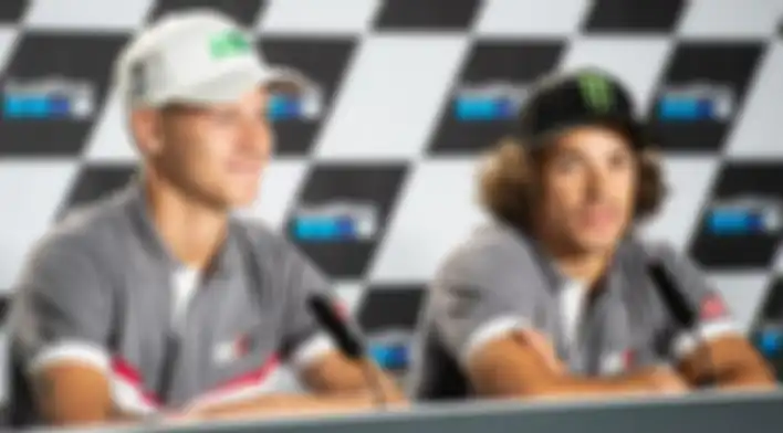 Fabio Quartararo (kiri) dan Franco Morbidelli (kanan) duo pembalap tim Yamaha satelit musim depan