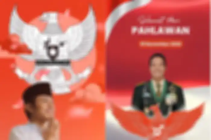 Ilustrasi template video hari Pahlawan Nasional 2022