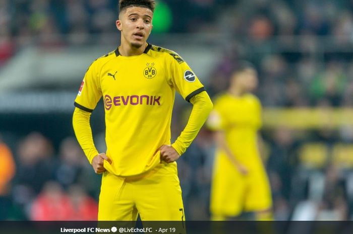 Winger asal Inggris, Jadon Sancho, saat memperkuat Borussia Dortmund.