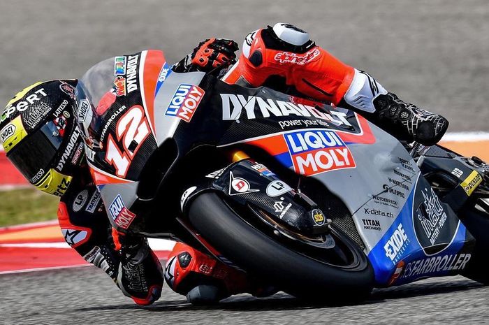 Thomas Luthi berhasil memenangi balapan Moto2 Americas 2019, Senin (15/4/2019) WIB.