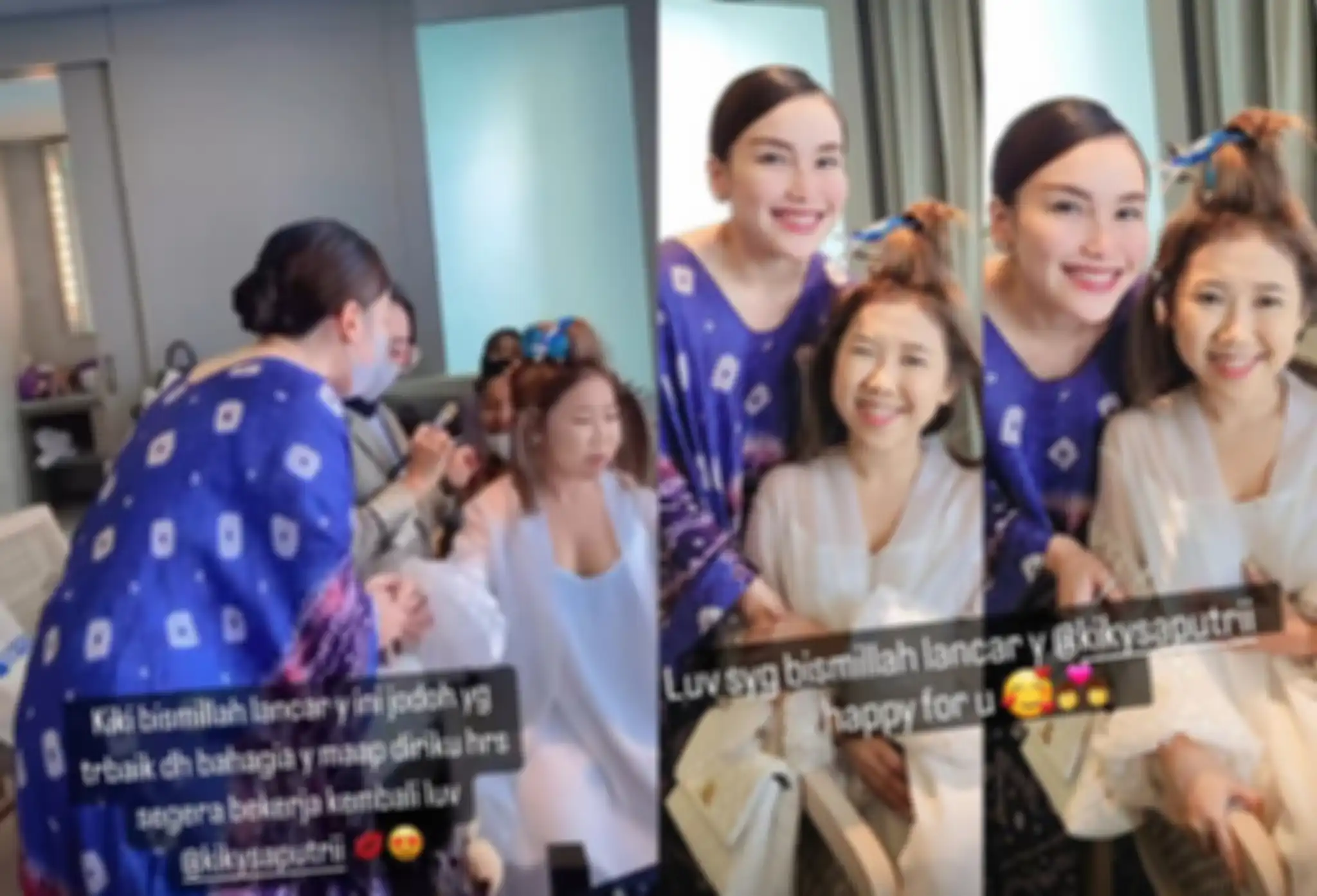 Ayu Ting Ting datangi acara lamaran Kiky Saputri meski baru keluar dari rumah sakit.