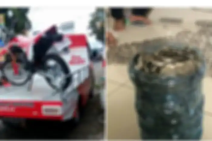 Postingan beli CRF150L baru pakai pecahan uang logam Rp 1000