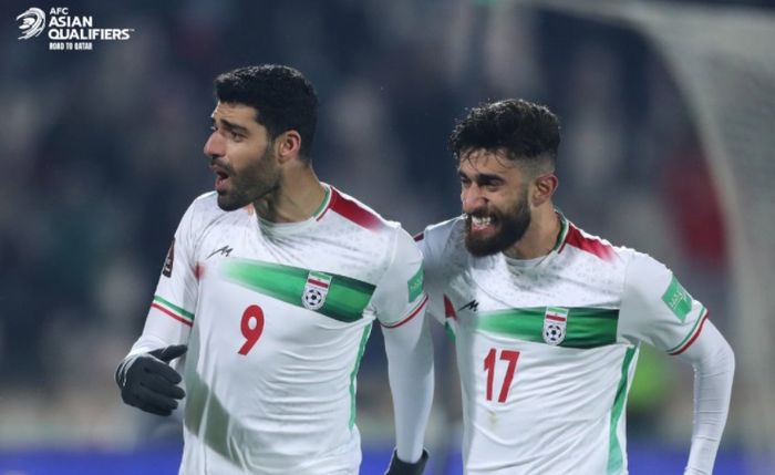 Mehdi Taremi (9), bomber timnas Iran yang segera bergabung dengan Inter Milan di bursa transfer musim panas 2024.