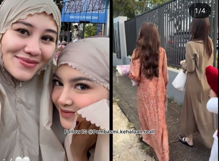 Porret cantik Mahalini saat jalani salat Ied