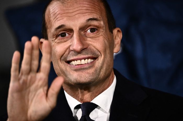 Massimiliano Allegri penuhi perintah cucunya untuk membawa Juventus menang tidak dengan skor 1-0 saat menghadapi Spezia di Liga Italia (19/2/2023).