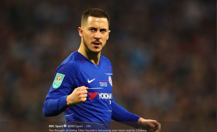 Bintang Chelsea, Eden Hazard, digosipkan menjadi incaran penting Real Madrid.