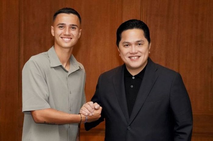 Ketua Umum PSSI Erick Thohir bersama Eliano Reijnders