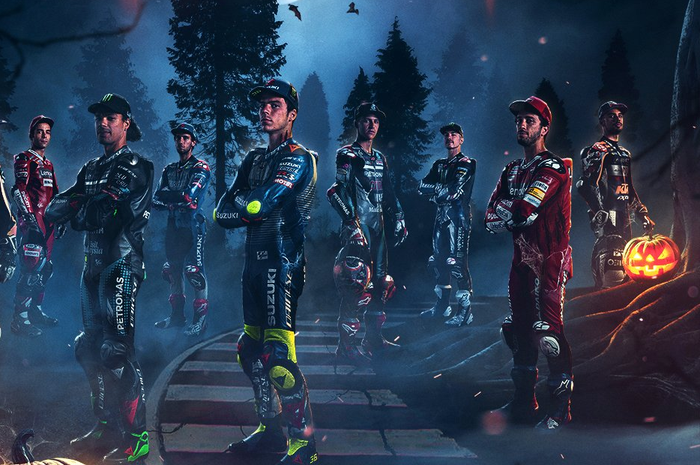 9 pembalap motoGP rayakan Halloween