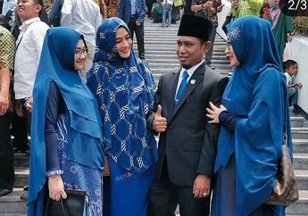 Politisi Lora Fadil Boyong 3 Istri Saat Pelantikan Anggota DPR RI