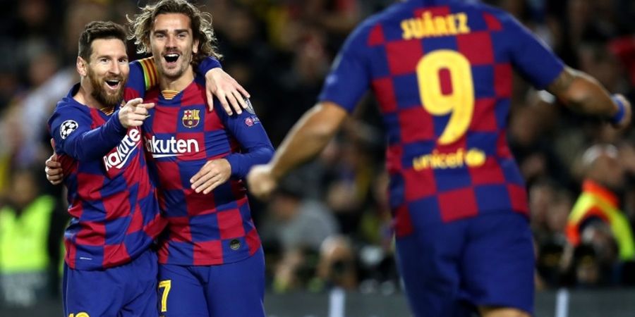 Hasil Babak I - Antoine Griezmann Nyekor, Barcelona Sarangkan 3 Gol