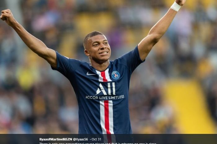 Penyerang muda Paris Saint-Germain, Kylian Mbappe, yang dikabarkan menjadi target utama Real Madrid.