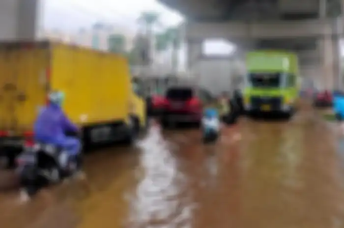 Banjir di sejumlah ruas jalan di Jakarta pada Kamis (29/2)