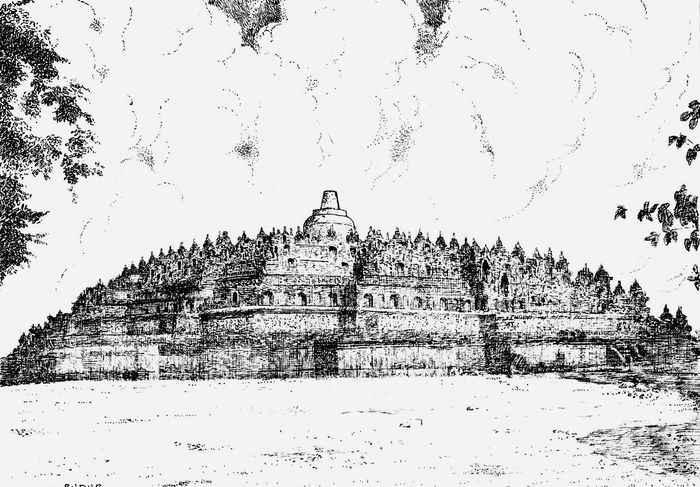 Keanggunan 'Borobudur' karya Daoed Joesoef pada 1 Januari 1983, sekitar tujuh minggu sebelum diresmikan Presiden Soeharto.