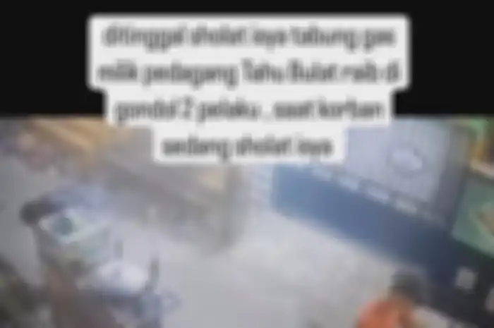 Gas elpiji tukang tahu bulat dibawa kabur pemotor Honda Scoopy